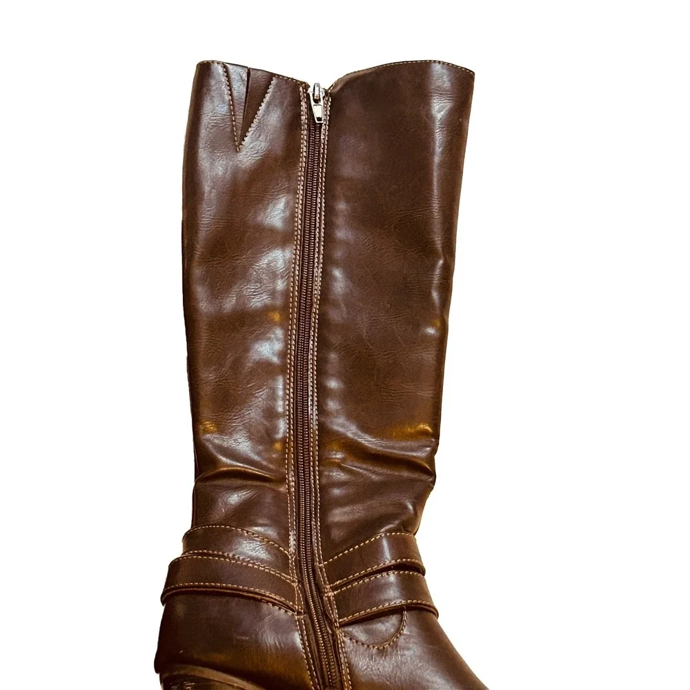 Natural‎ Soul by Naturalizer Size 8M Carolina Riding Knee High Boots - Brown